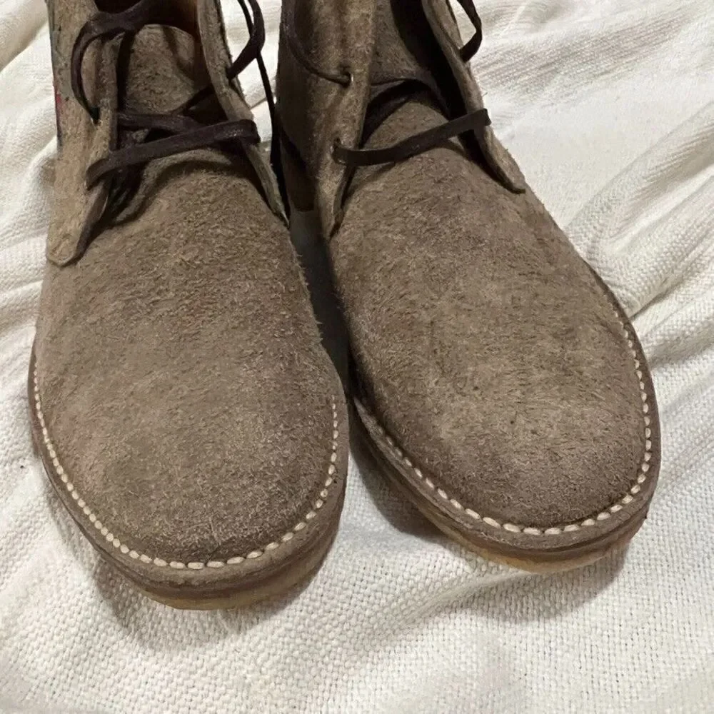 Gucci Moreau Embroidered Suede Chukka Boots Men's 7.5 NEW